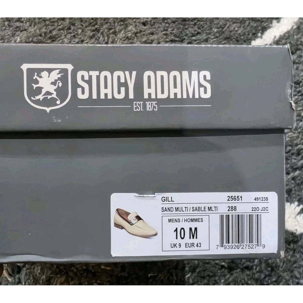 Stacy Adams Men's Gill Slip-On Dress Shoe - Sand Multi/Sable, Size 10M